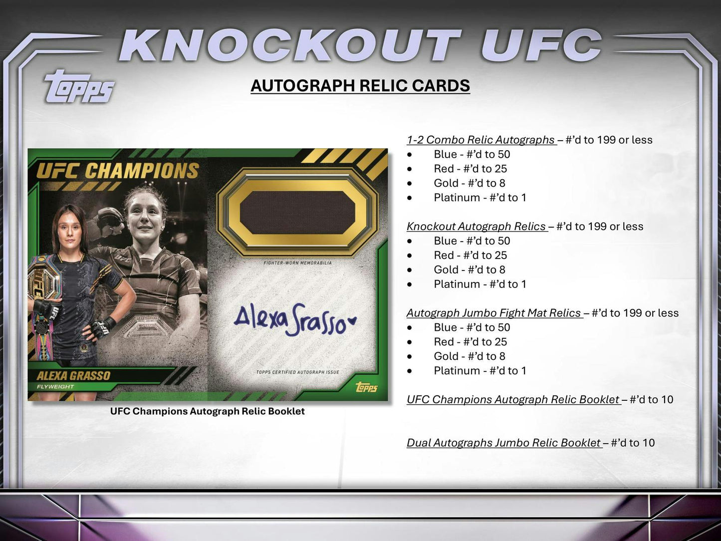 2024 Topps Knockout UFC Hobby Master Box