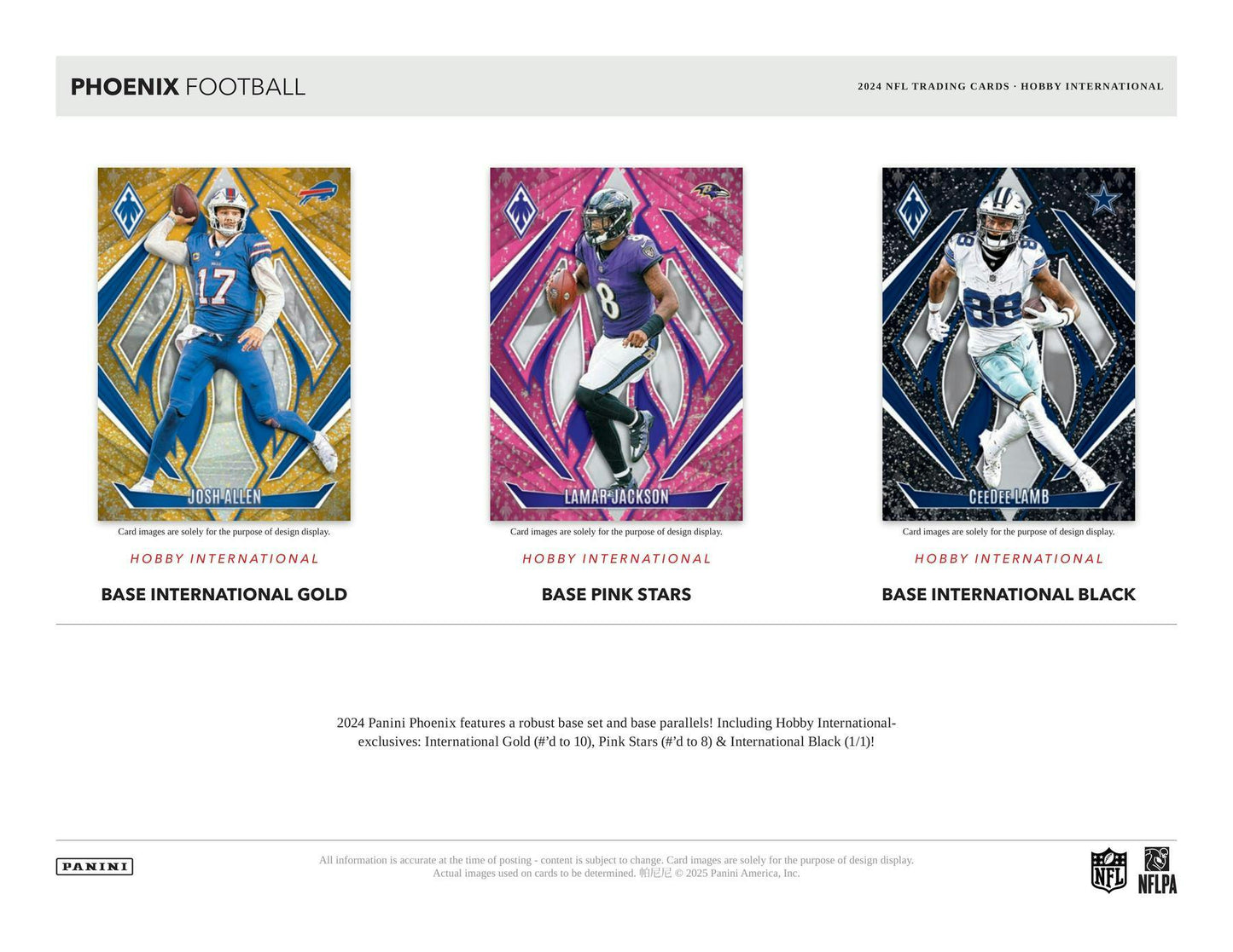 2024 Panini Phoenix Football Hobby International Mega Pack (5/23)
