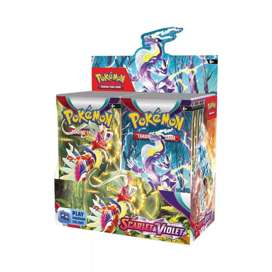 Pokémon TCG: Scarlet & Violet Trading Cards 36-Pack Booster Box lying
