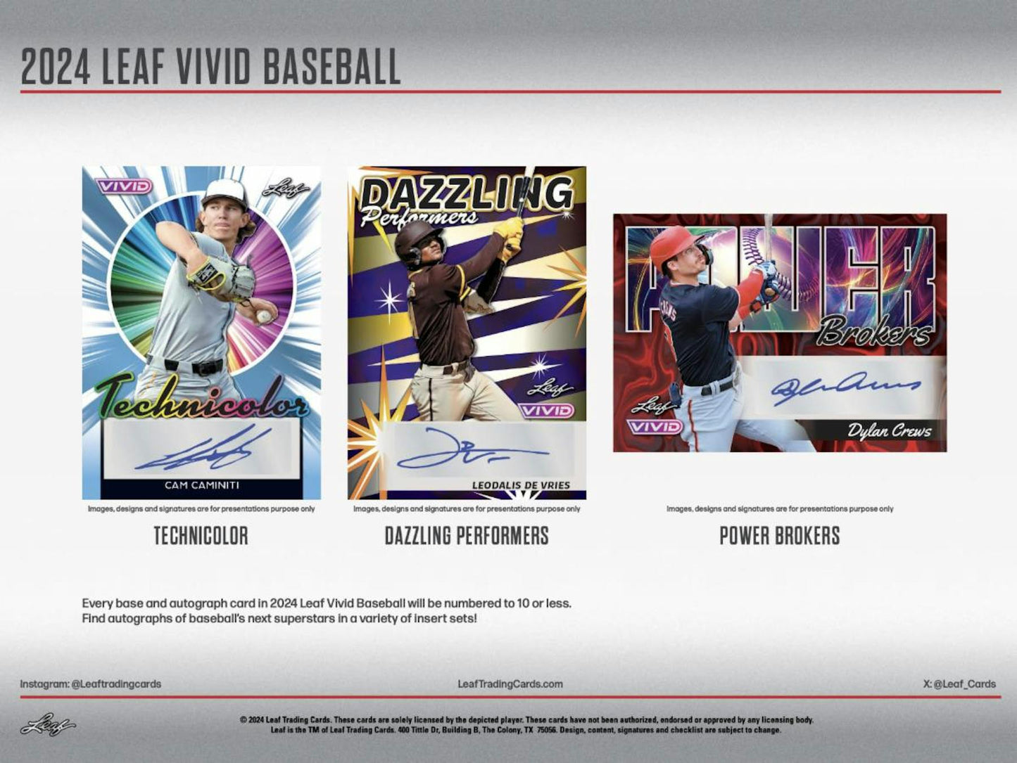 2024 Leaf Vivid Baseball Hobby Box (3/21)