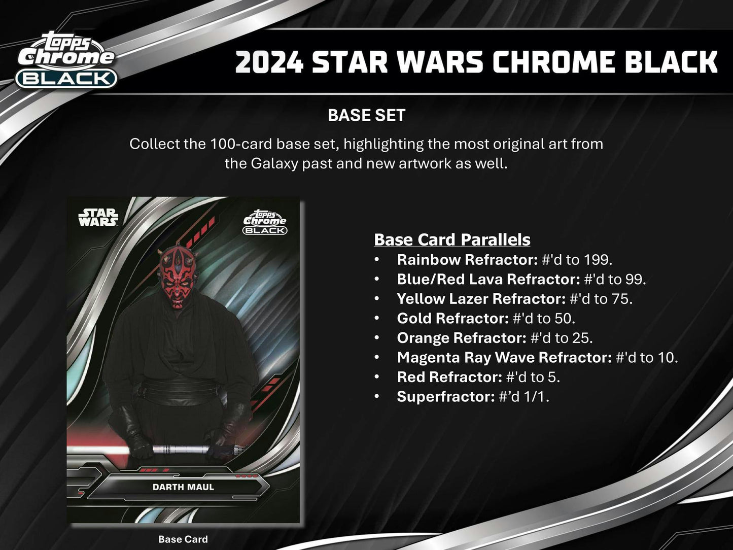 2024 Topps Star Wars Chrome Black Hobby Box