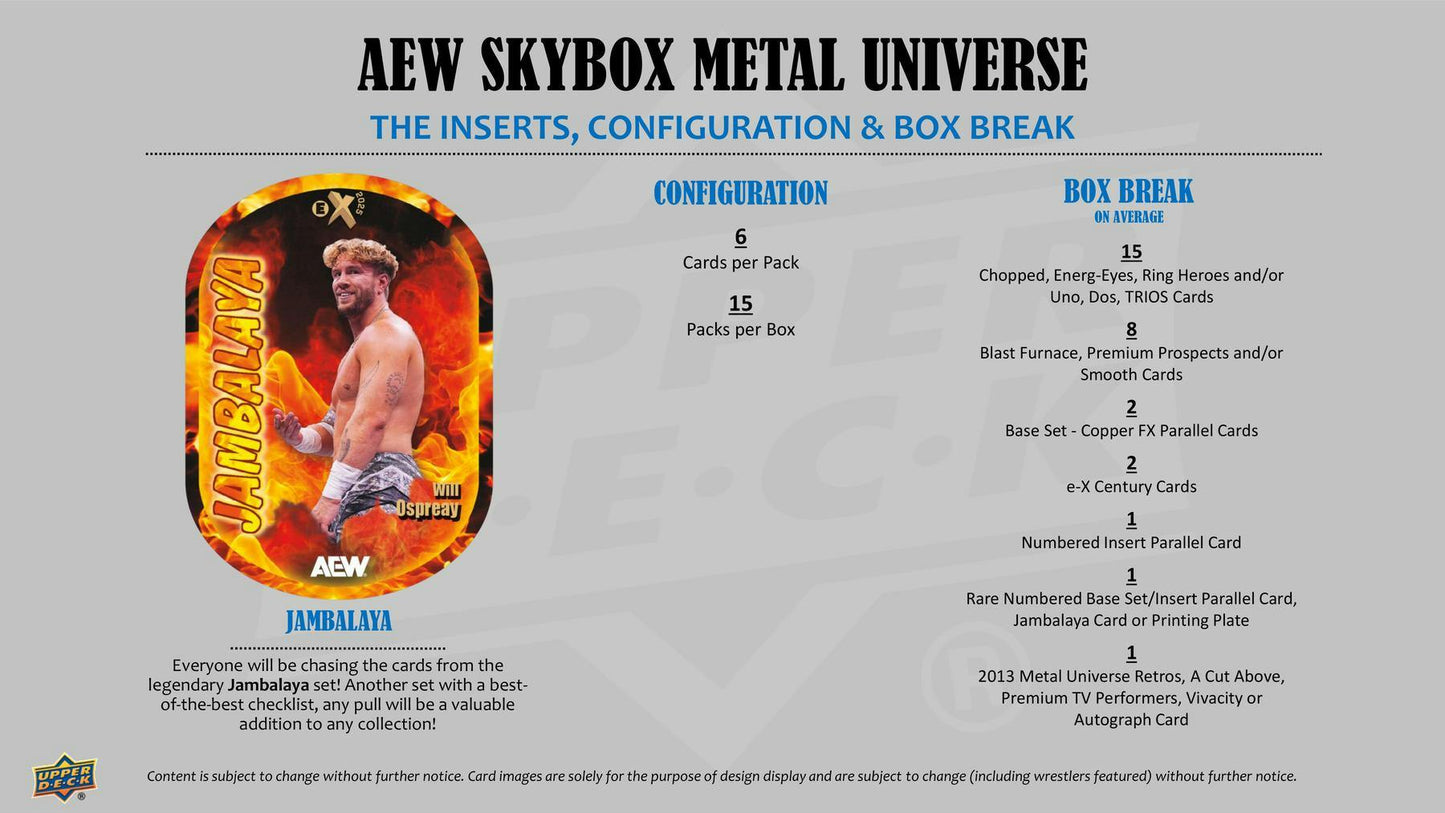 2025 Upper Deck AEW Skybox Metal Universe Wrestling Hobby Box