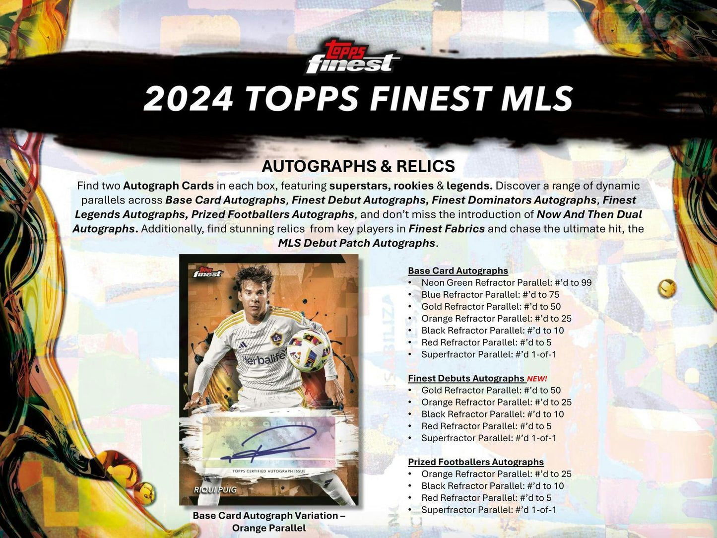 2024 Topps Finest MLS Soccer Hobby Breaker Box (Presell 4/3)