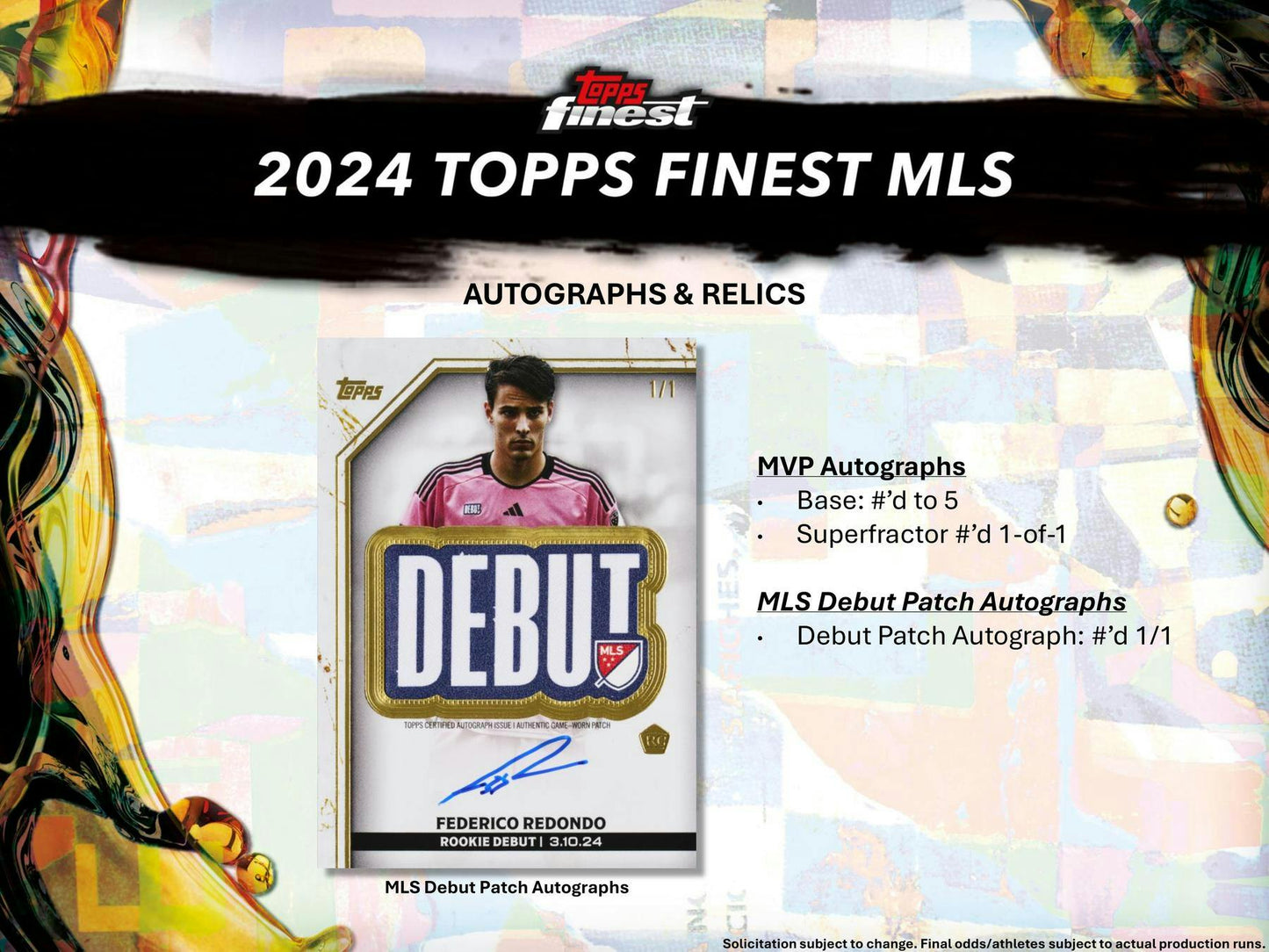 2024 Topps Finest MLS Soccer Hobby Breaker Box (Presell 4/3)