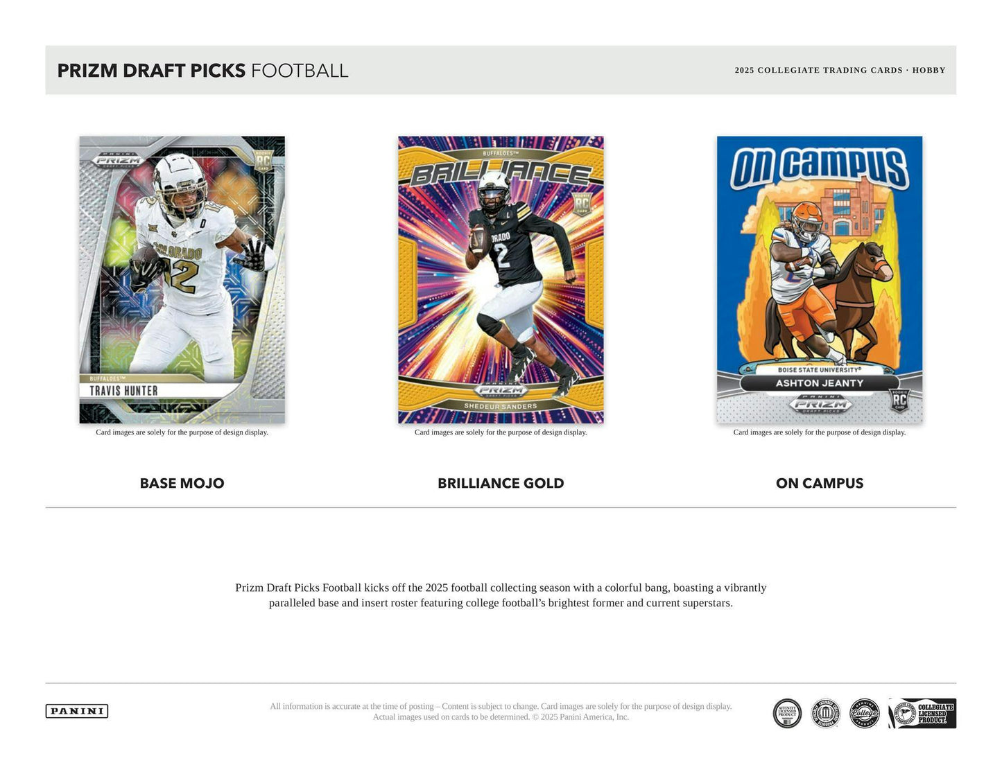 2025 Panini Prizm Draft Picks Football Hobby Box (Presell 9/24)