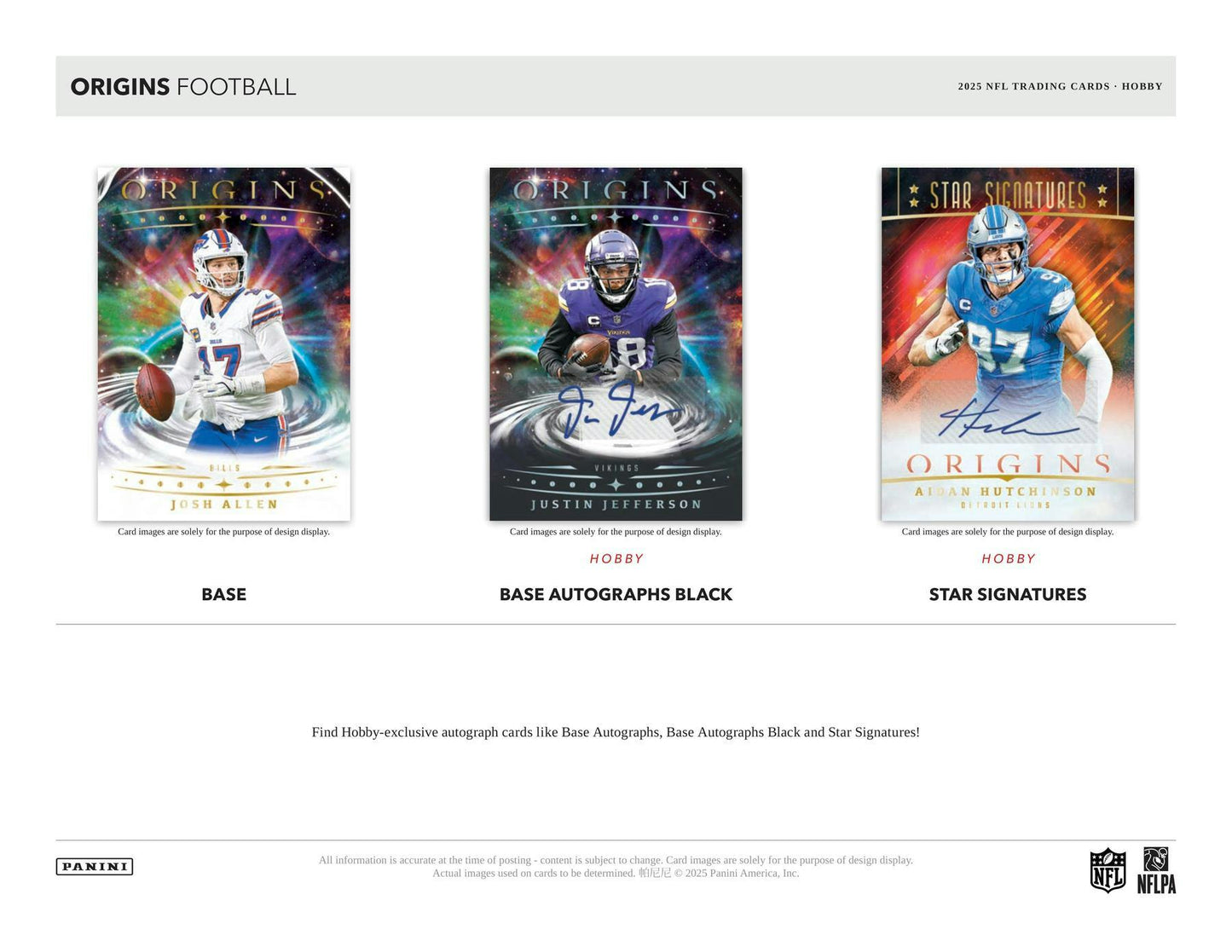2025 Panini Origins Football Hobby Box (Presell 8/27)