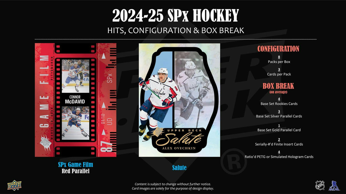 2024-25 Upper Deck SPx Hockey Hobby Box (4/9)