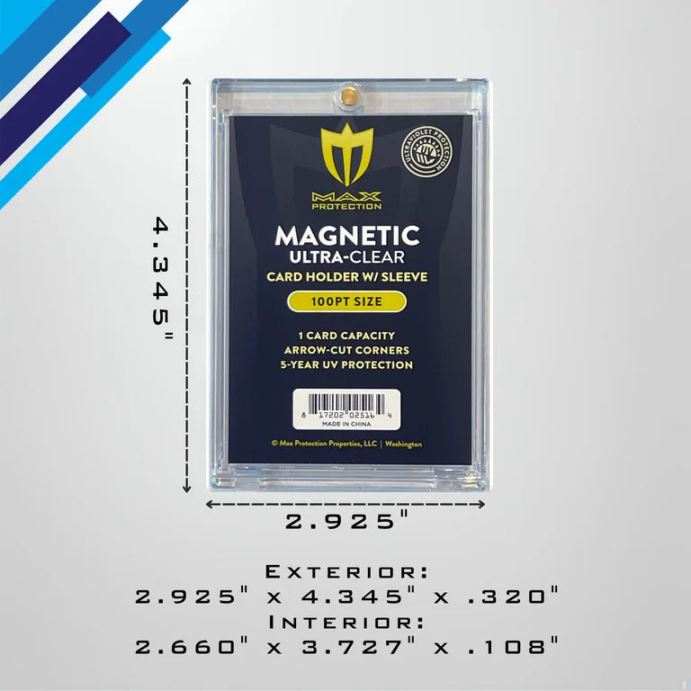 Max Pro Ultra-Clear Magnetic Card Holder 100pt