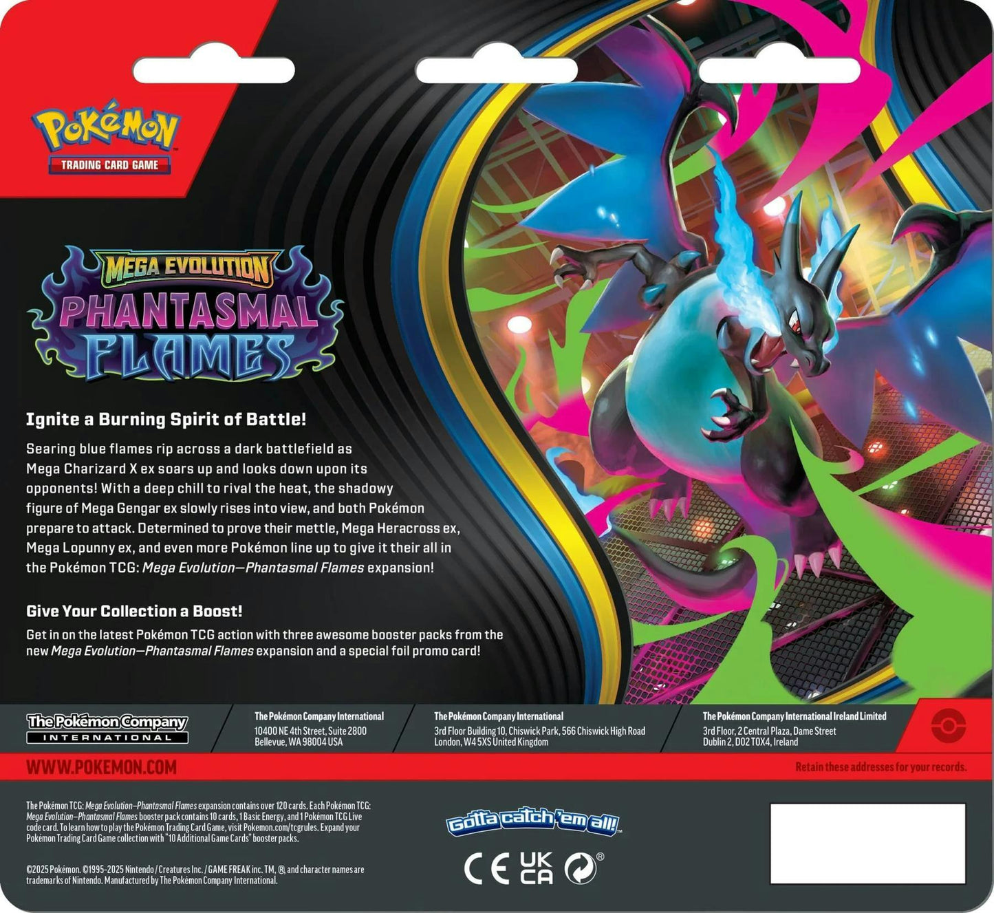 Pokemon Mega Evolution: Phantasmal Flames 3-Pack Blister (Presell 11/14)