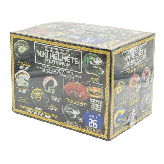 2023 Tristar Hidden Treasures Caja para mini casco de fútbol Platino