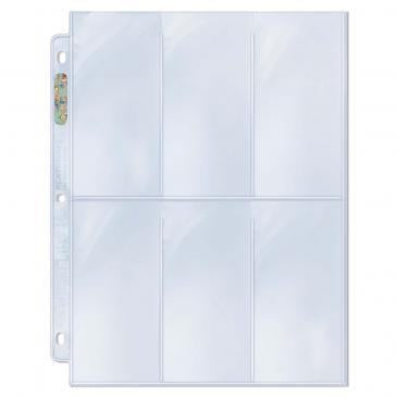Ultra Pro Platinum Hologram 6-Pocket Pages - 3-Holes, 2.5" x 5-1/4"