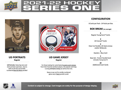 2021-22 Upper Deck Series 1 Hockey Hobby Box (3/2/22)