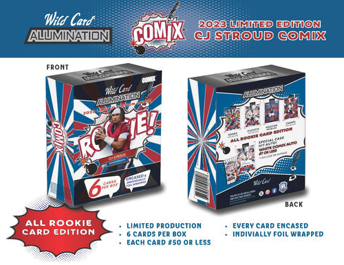 2023 Wild Card Alumination CJ Stroud Rookie COMIX, Hobby Box (6 tarjetas de novato)
