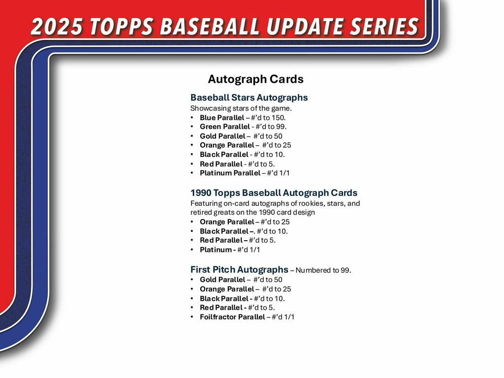 2025 Topps Update Series Baseball Hobby Jumbo 6-Box Case (11/12)