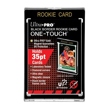 Ultra Pro One-Touch 35pt Rookie Card Holder (Black Border)