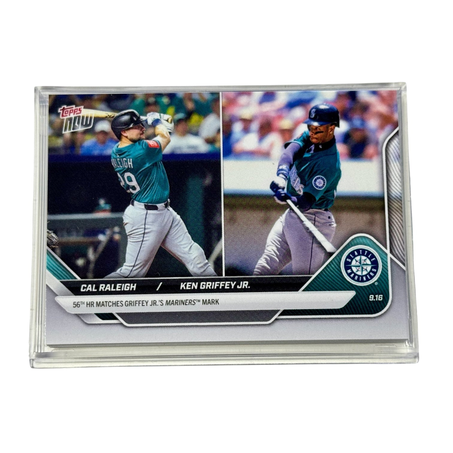 2025 Topps Now Cal Raleigh 56TH HR MATCHES GRIFFEY’S MARINERS MARK #720 Seattle Mariners 9.16.25