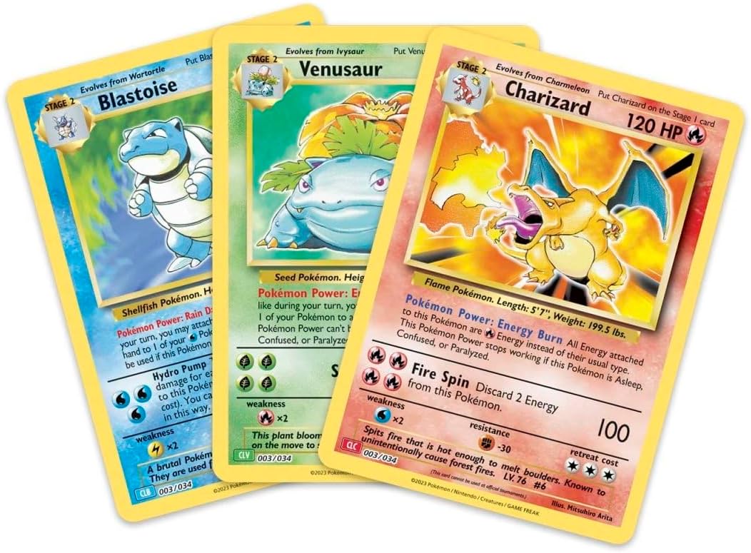 Juego de cartas coleccionables Pokémon clásico
