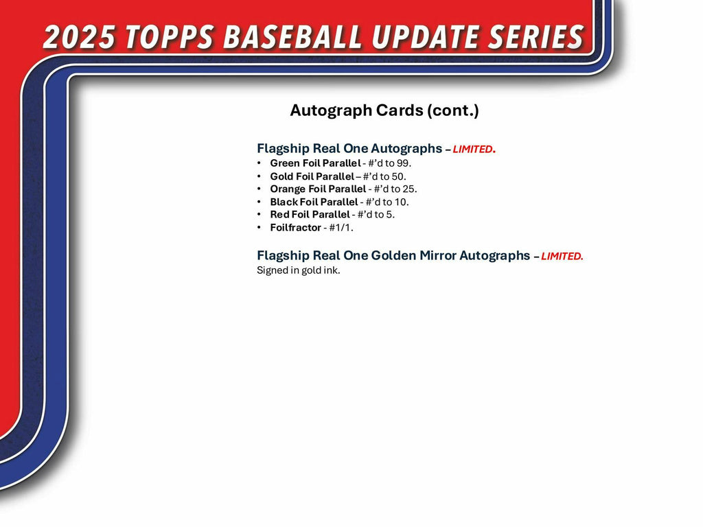 2025 Topps Update Series Baseball Hobby Jumbo 6-Box Case (11/12)