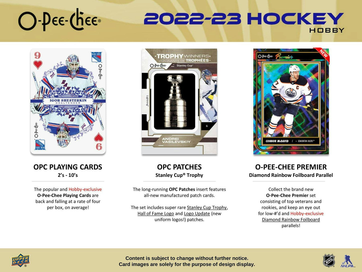 2022-23 O-Pee-Chee Hockey, Caja de pasatiempos