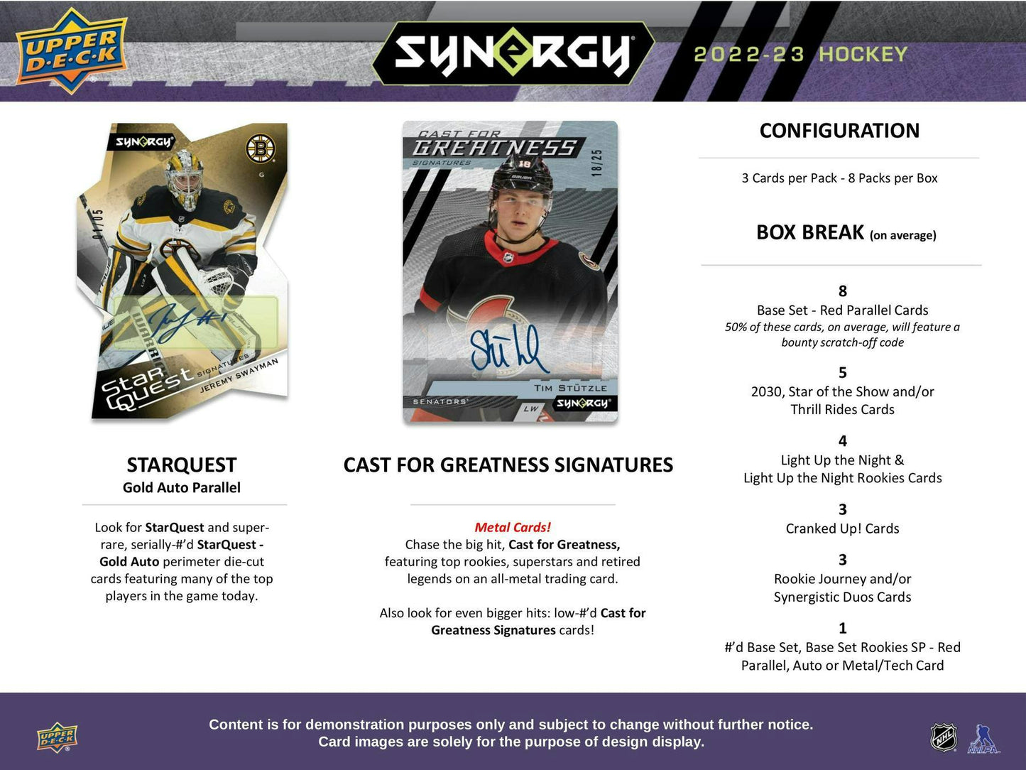 2022-23 Hockey Synergy de cubierta superior, Hobby Box