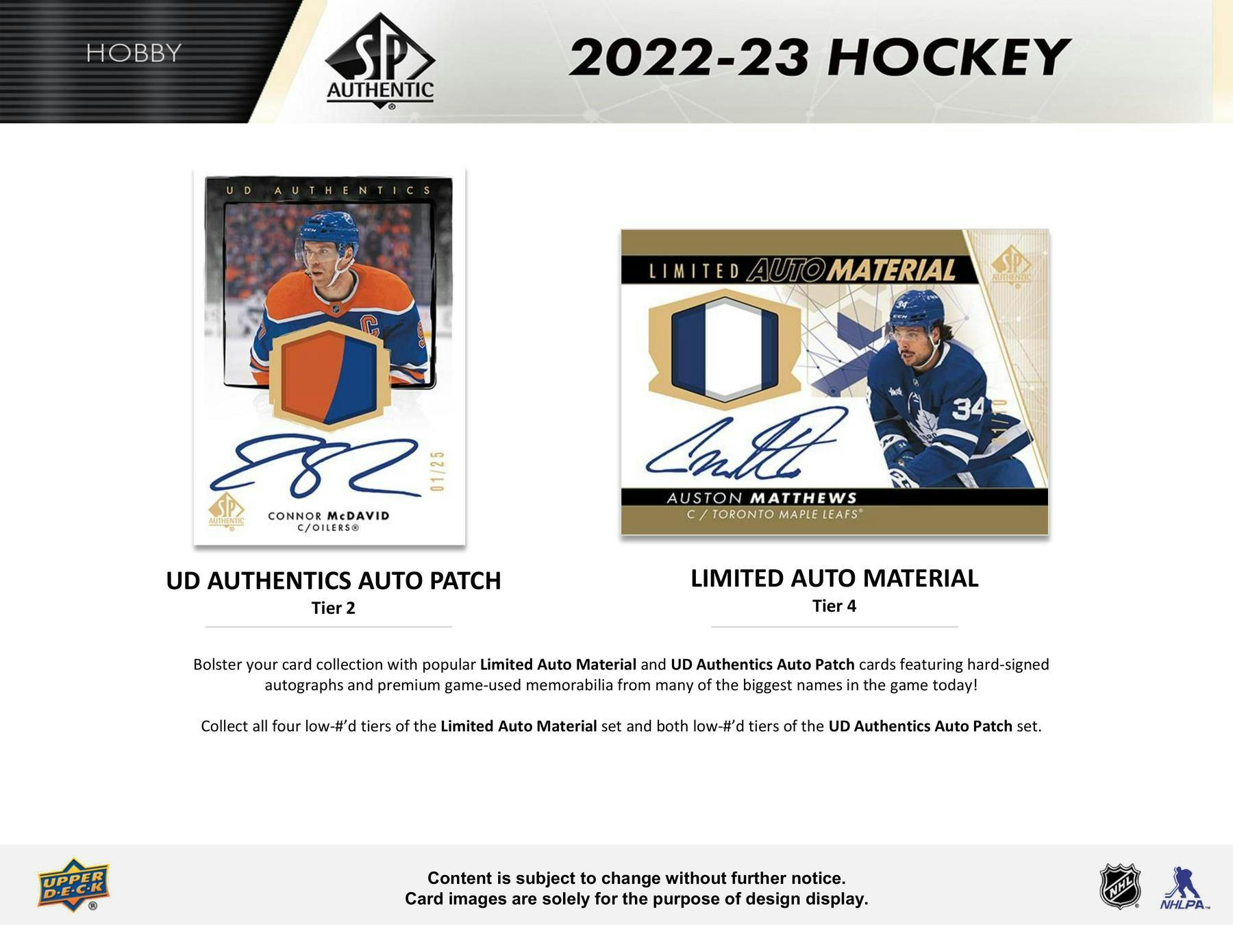 2022-23 Upper Deck SP Hockey auténtico, caja de pasatiempos