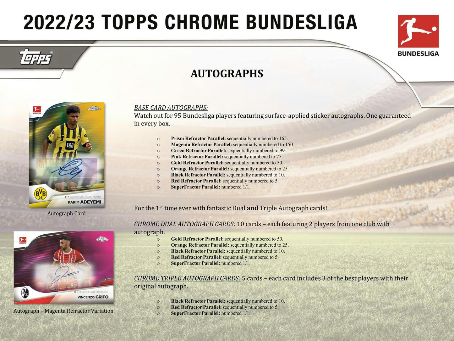 2022-23 Topps Chrome Bundesliga Soccer, Hobby Box