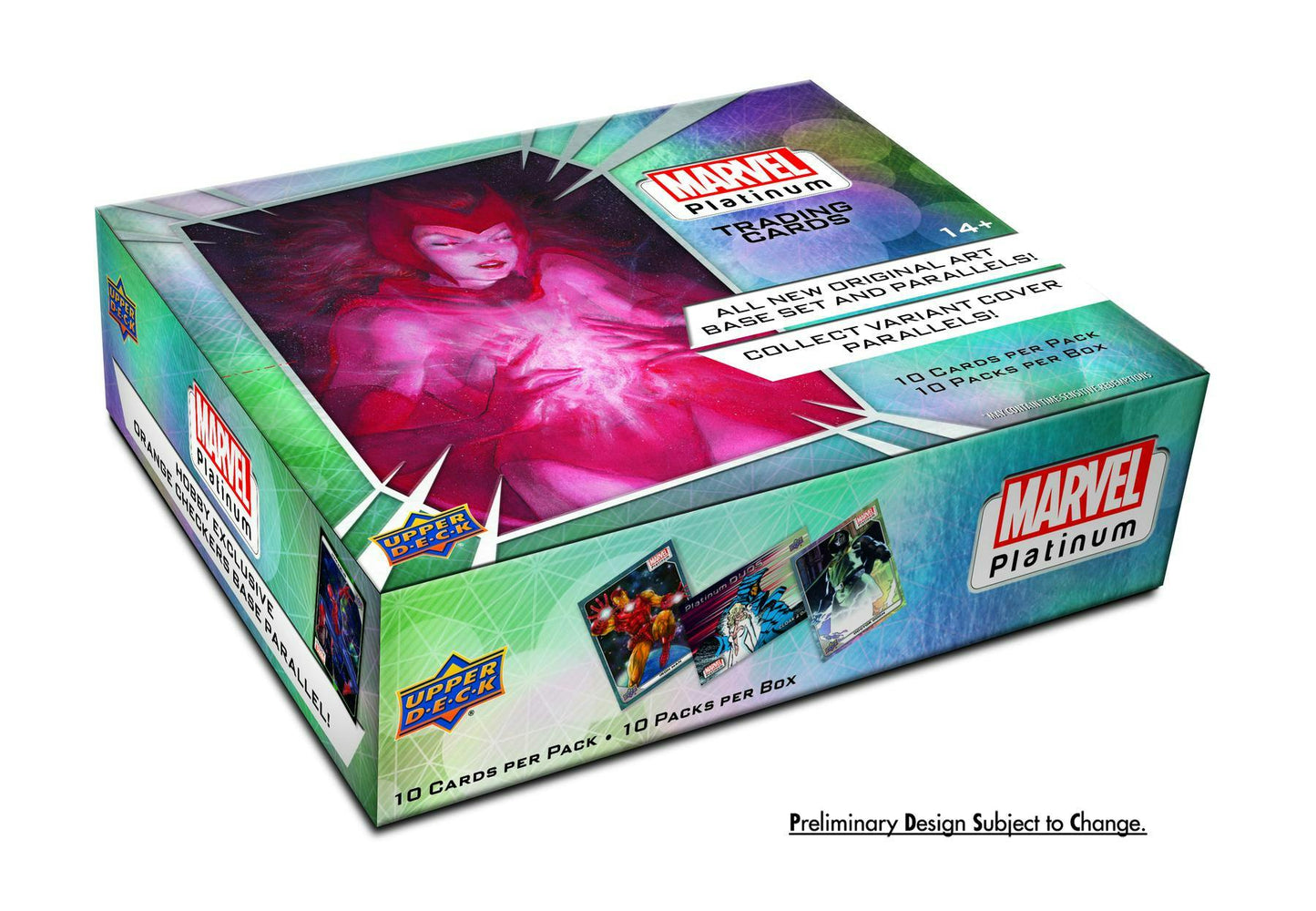 Tarjetas coleccionables Marvel Platinum de Upper Deck 2024, caja de pasatiempos
