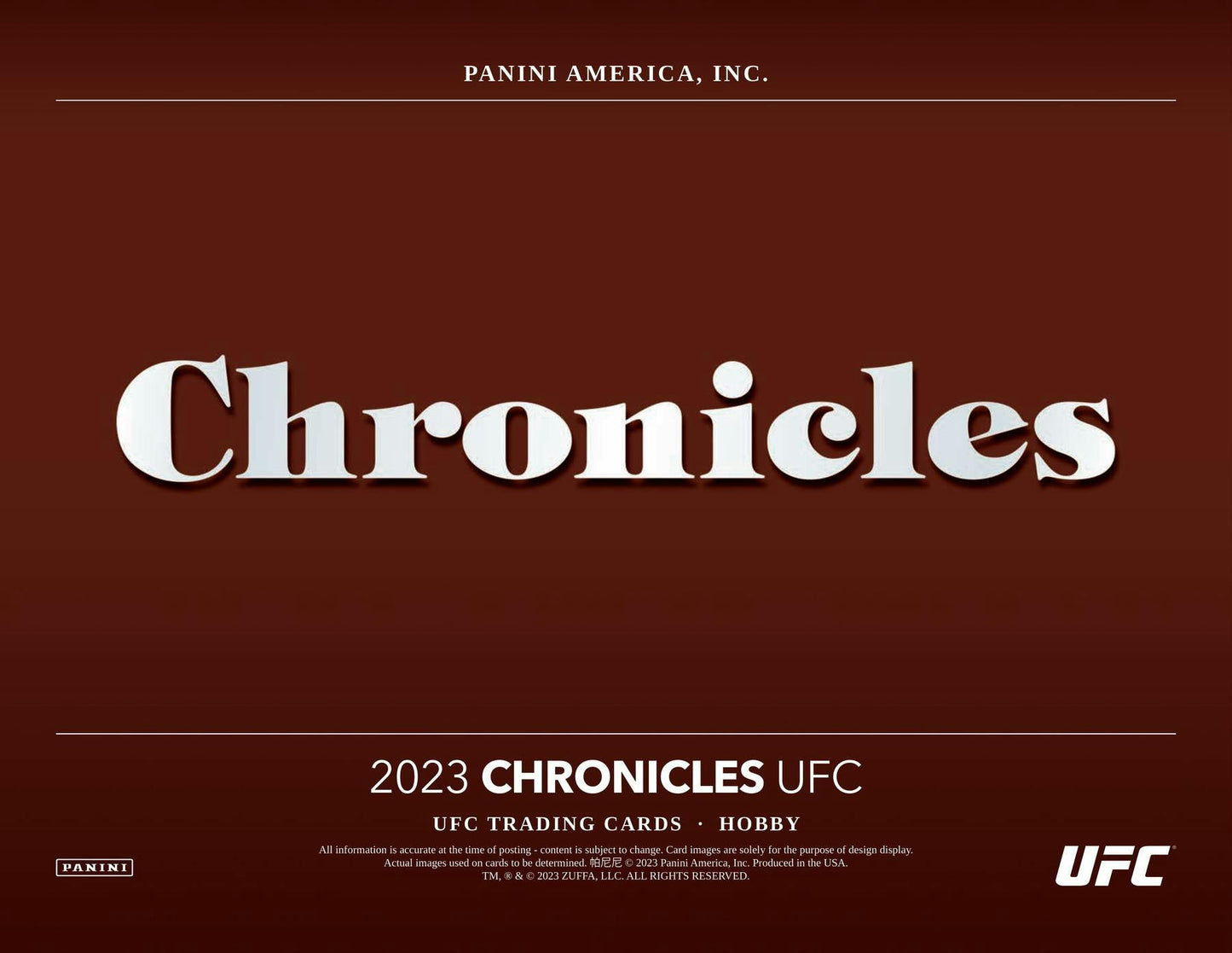 2023 Panini Chronicles UFC, Hobby Box (48 cards)