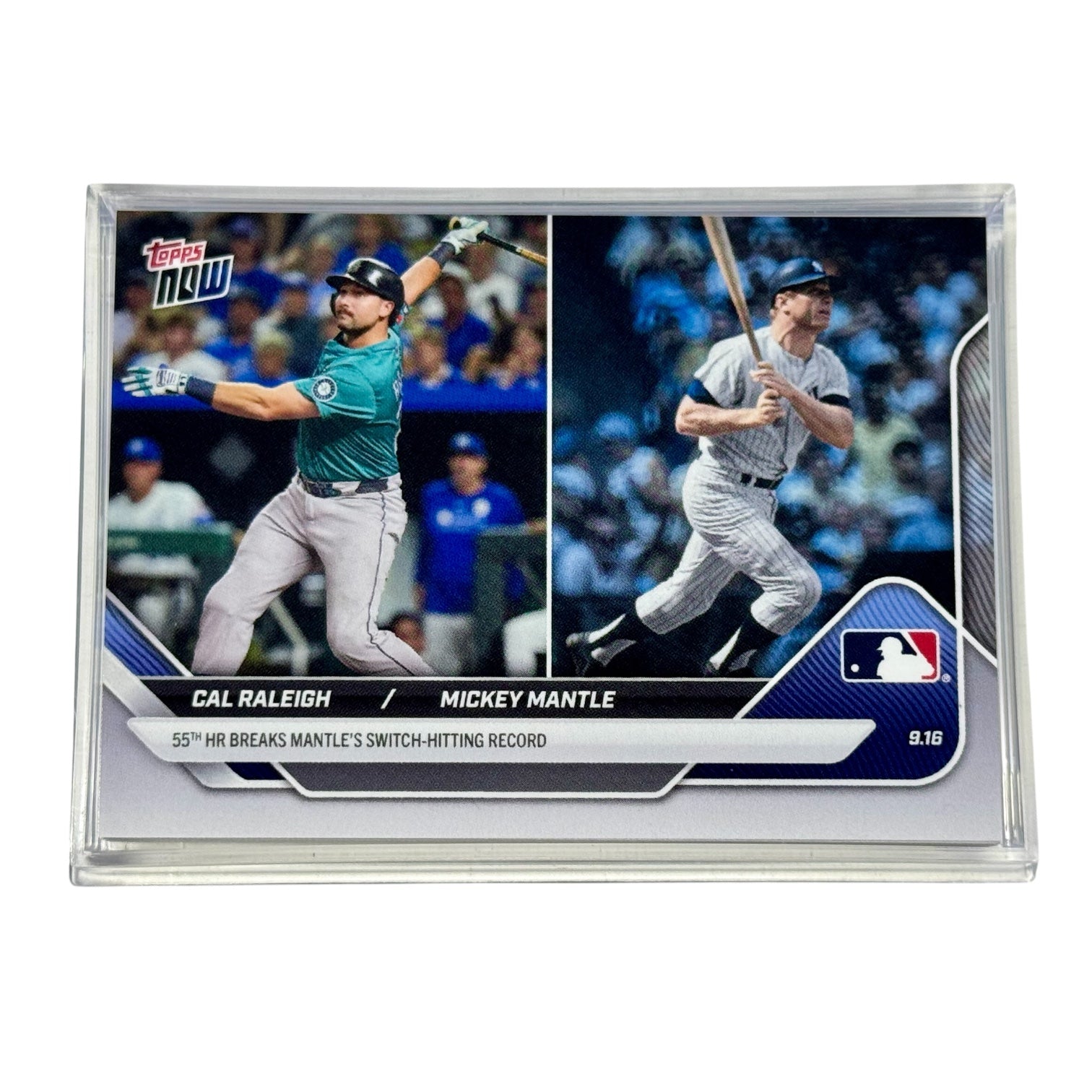 2025 Topps Now Cal Raleigh 55TH HR MANTLE’S SWITCH-HITTING RECORD #719 Seattle Mariners 9.16.25