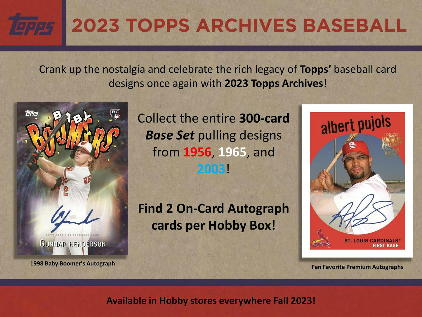 2023 Topps Archives Baseball, Hobby Box