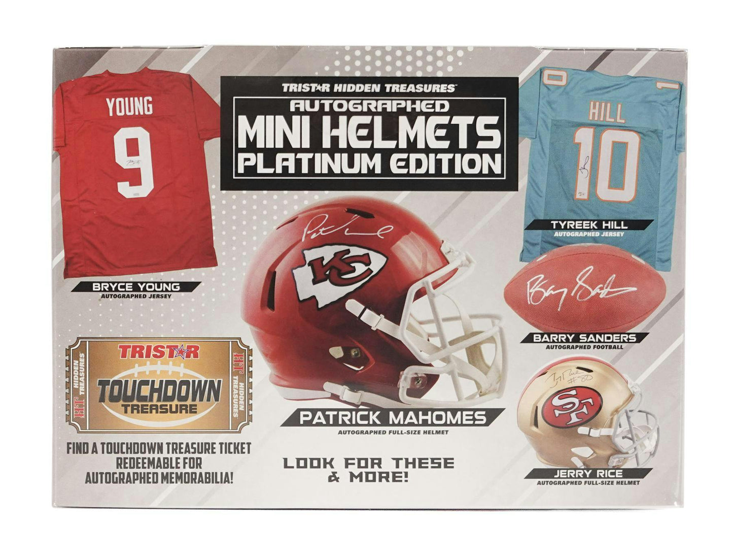 2023 TriStar Hidden Treasures Autographed Football Mini Helmets, Platinum Hobby Box