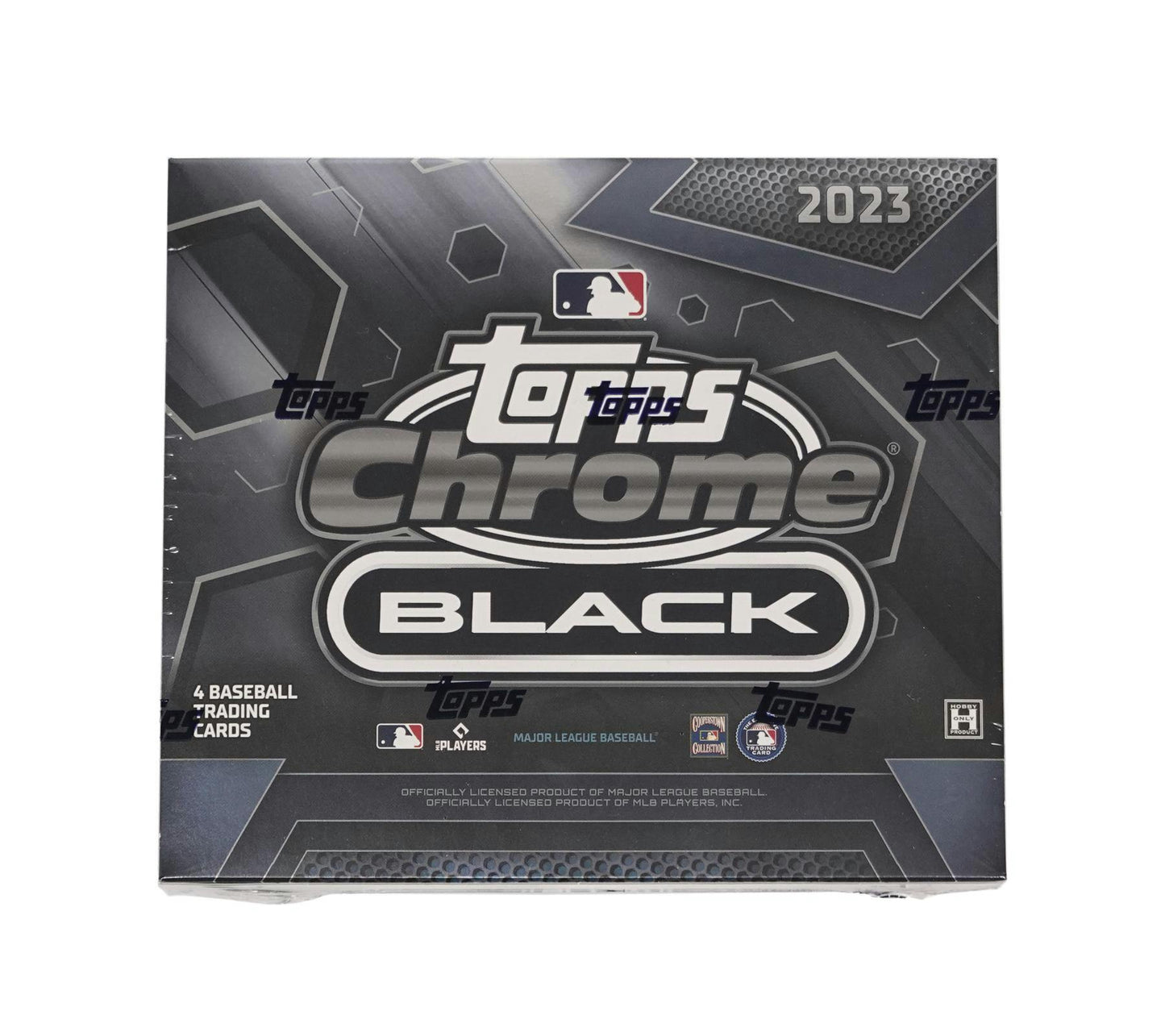 2023 Topps Béisbol negro cromado, caja de 4 tarjetas