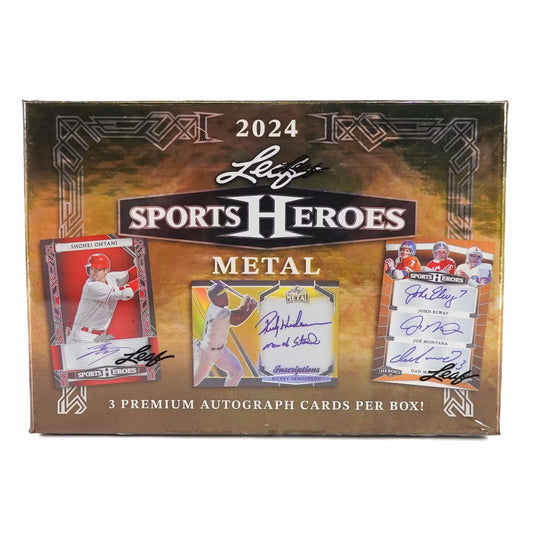 Caja de pasatiempos de héroes deportivos de metal de hoja 2024
