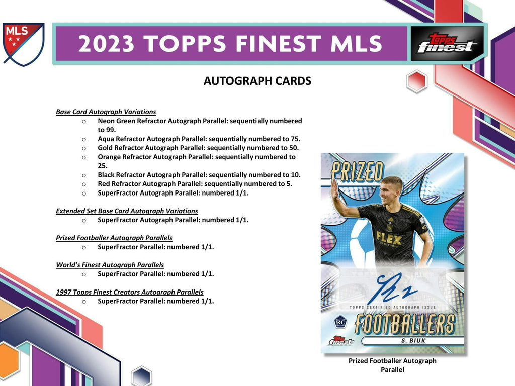 2023 Topps MLS Major League Soccer Finest Hobby Box