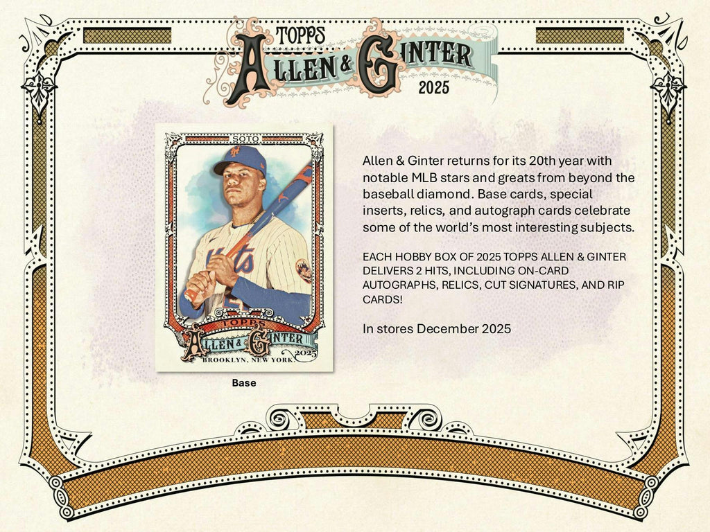 2025 Topps Allen & Ginter Baseball 8-Pack Blaster Box (12/3)