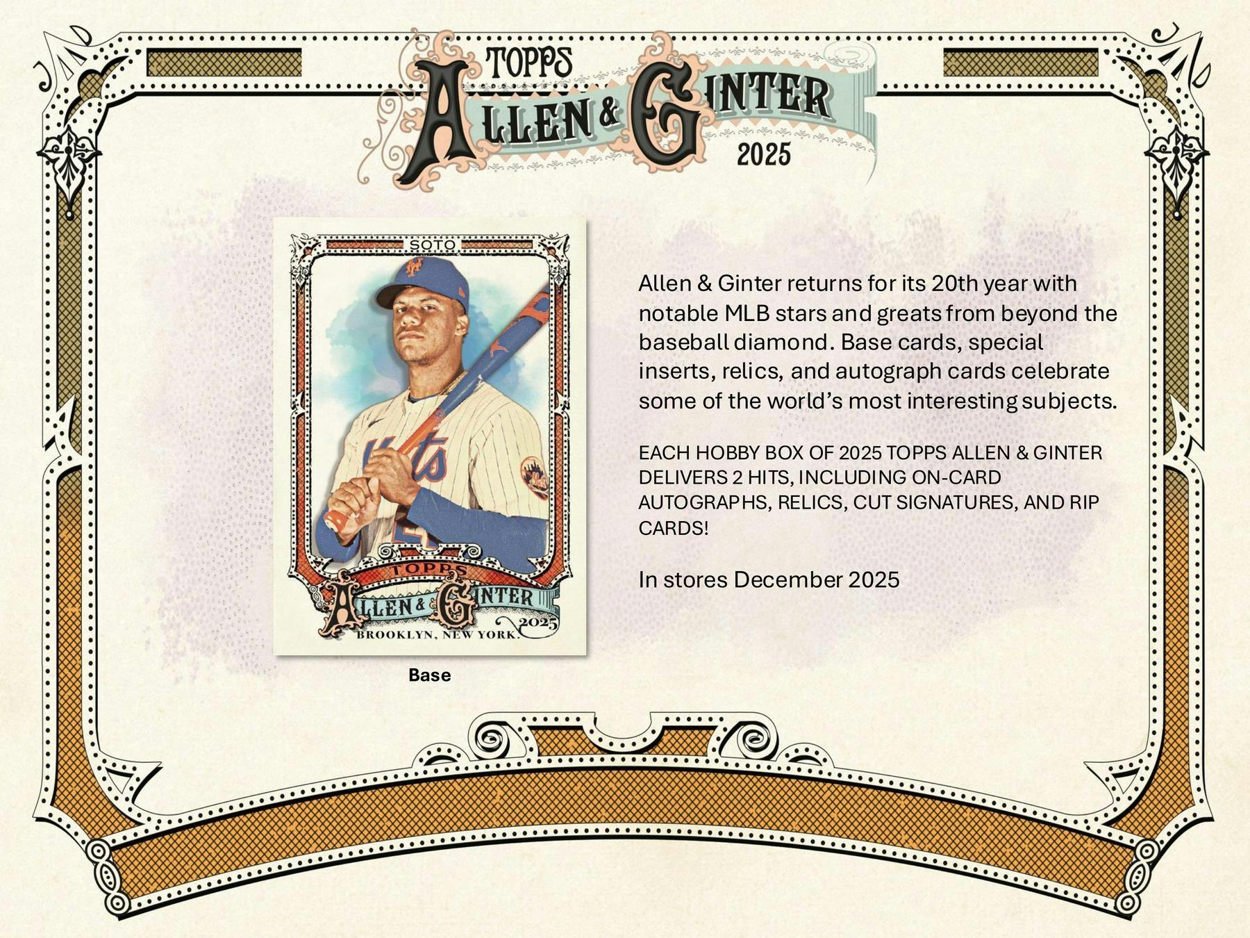 2025 Topps Allen & Ginter Baseball 8-Pack Blaster 40-Box Case (12/3)
