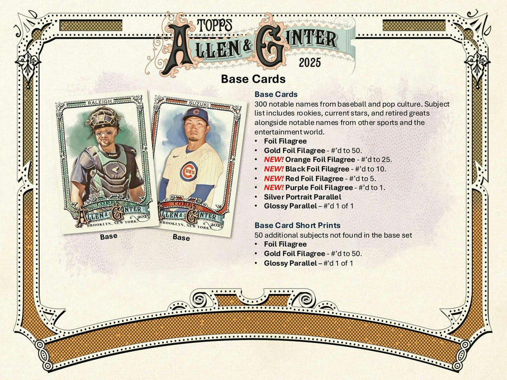 2025 Topps Allen & Ginter Baseball 8-Pack Blaster Box (12/3)