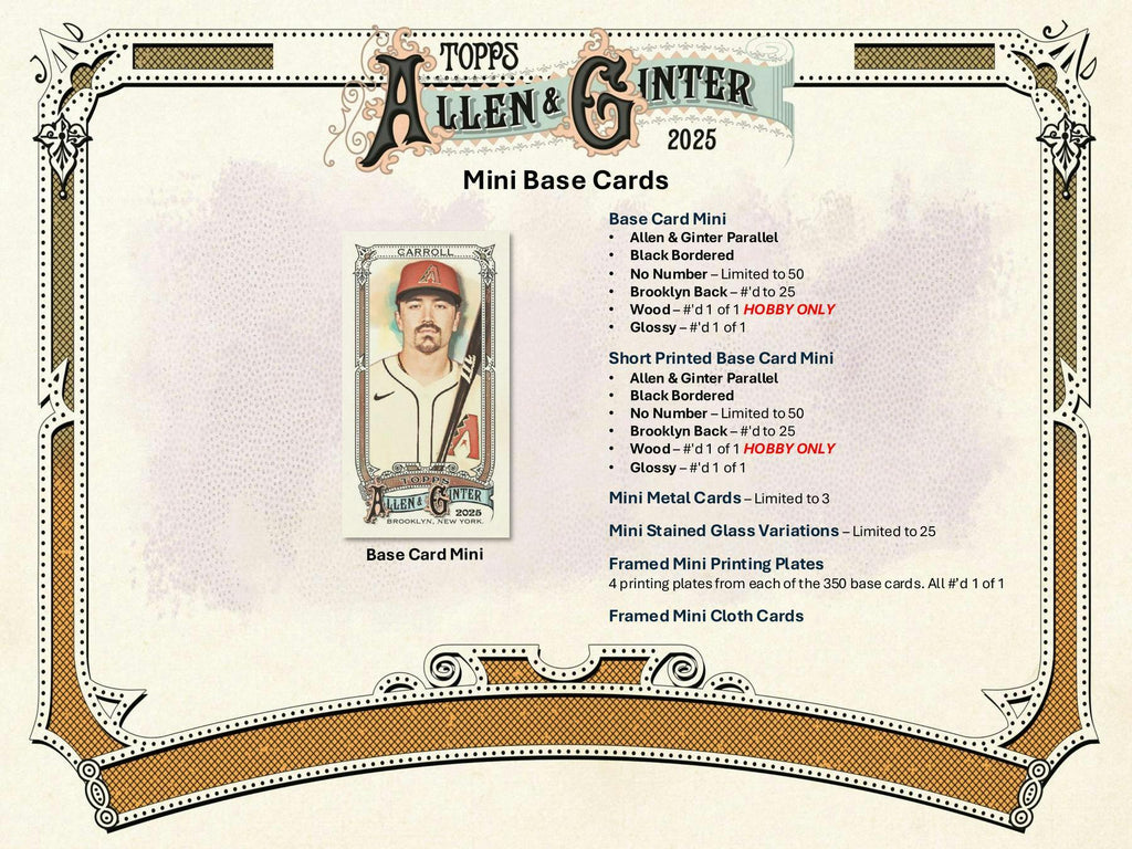 2025 Topps Allen & Ginter Baseball 8-Pack Blaster Box (12/3)
