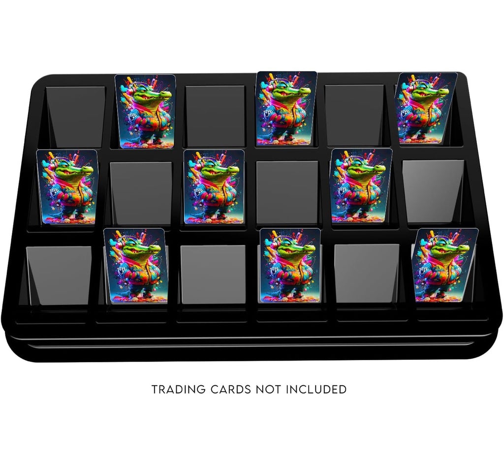 Card Sorting Tray 20”x13”x2” Stackable Trading Card Organizer 18-cell Display Case