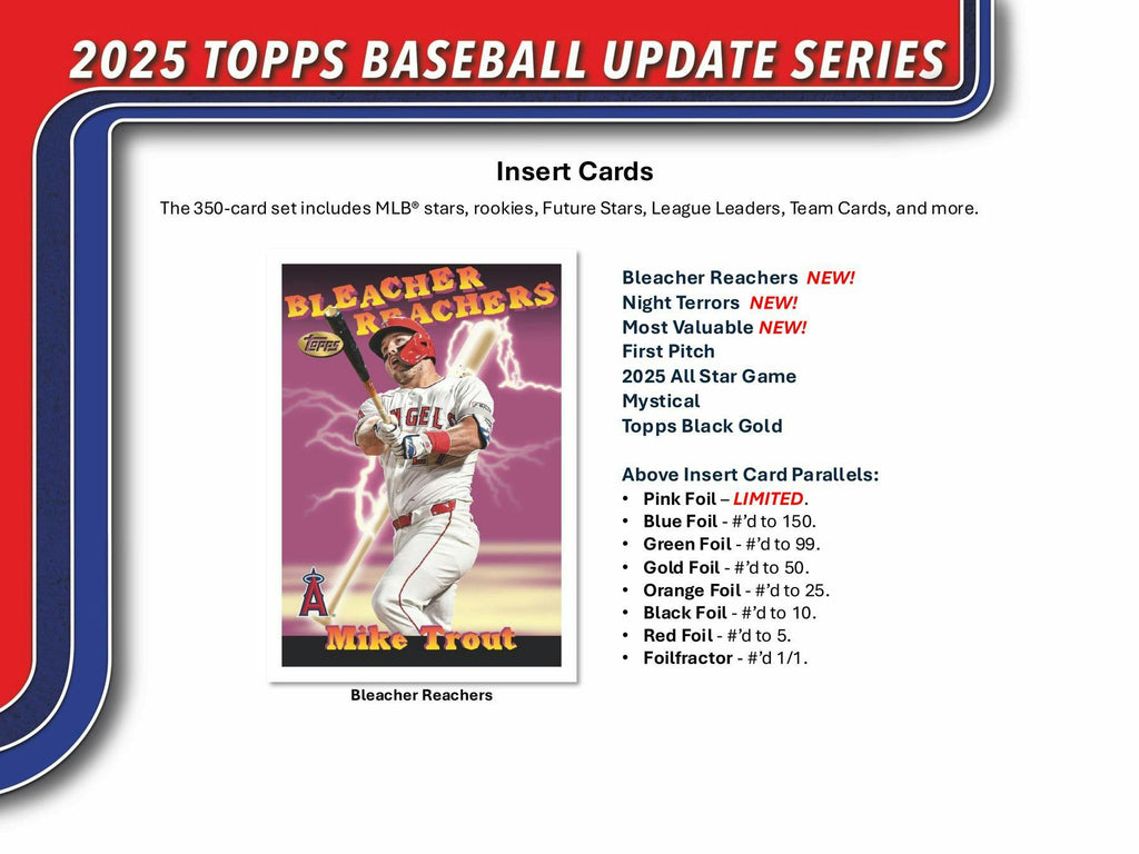 2025 Topps Update Series Baseball Hobby Jumbo 6-Box Case (11/12)
