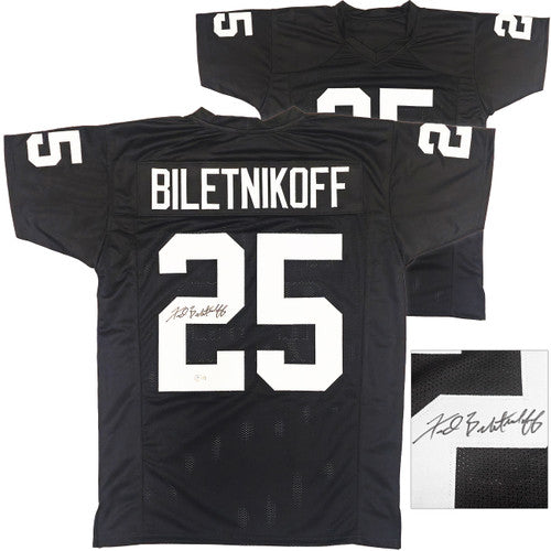 Fred Biletnikoff (Oakland Raiders #25) autographed custom black jersey w/ TriStar COA