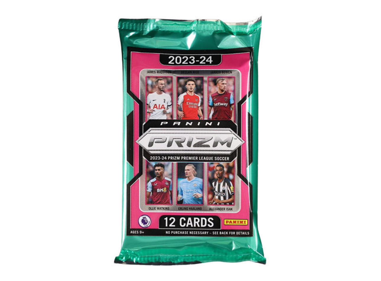 2023-24 Panini Prizm Premier League Soccer, paquete de pasatiempos