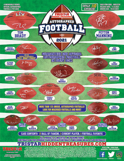 2021 TriStar Hidden Treasures Autographed Official Football, Sealed Box