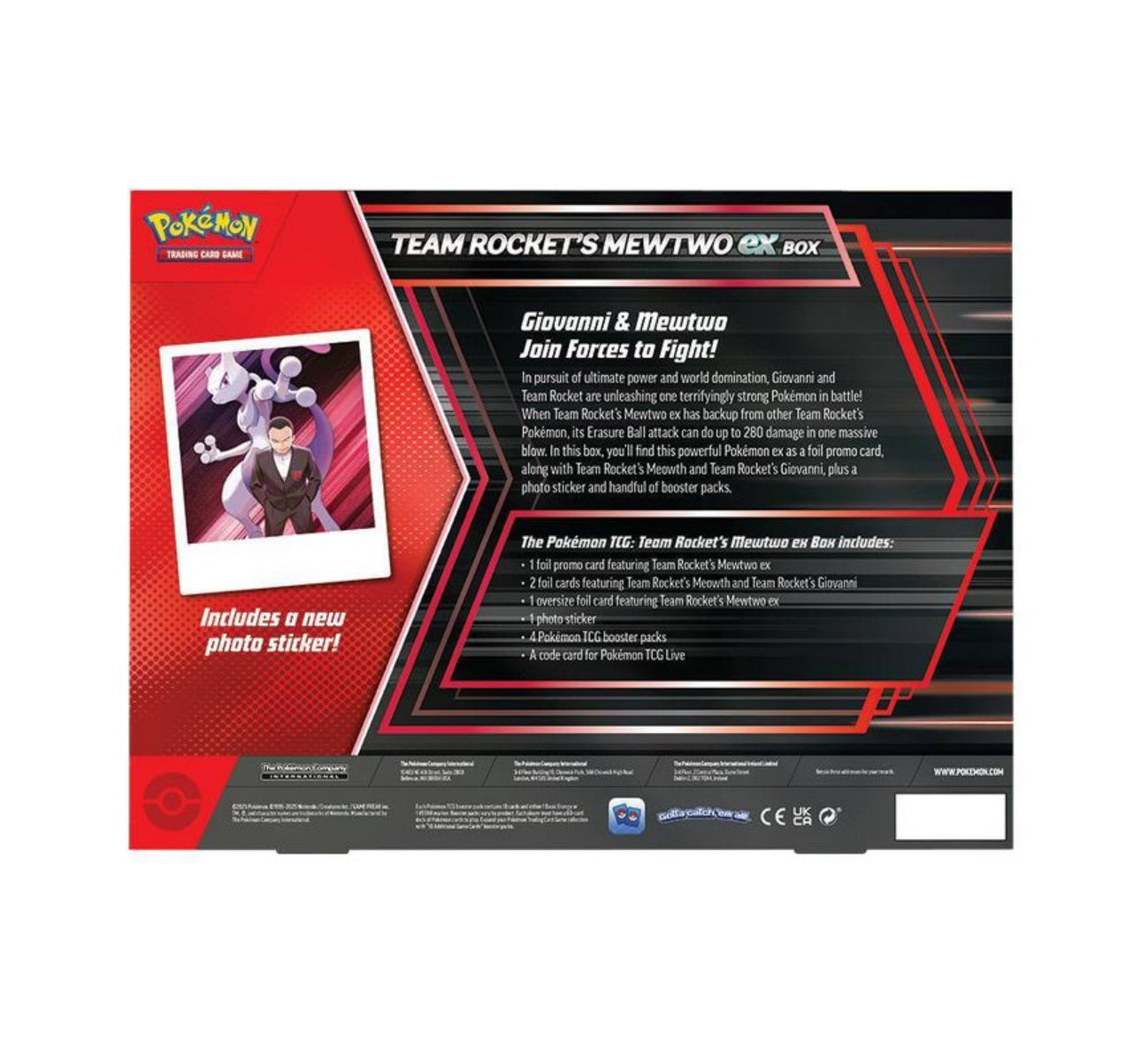 Pokémon TCG: Team Rocket's Mewtwo ex Box