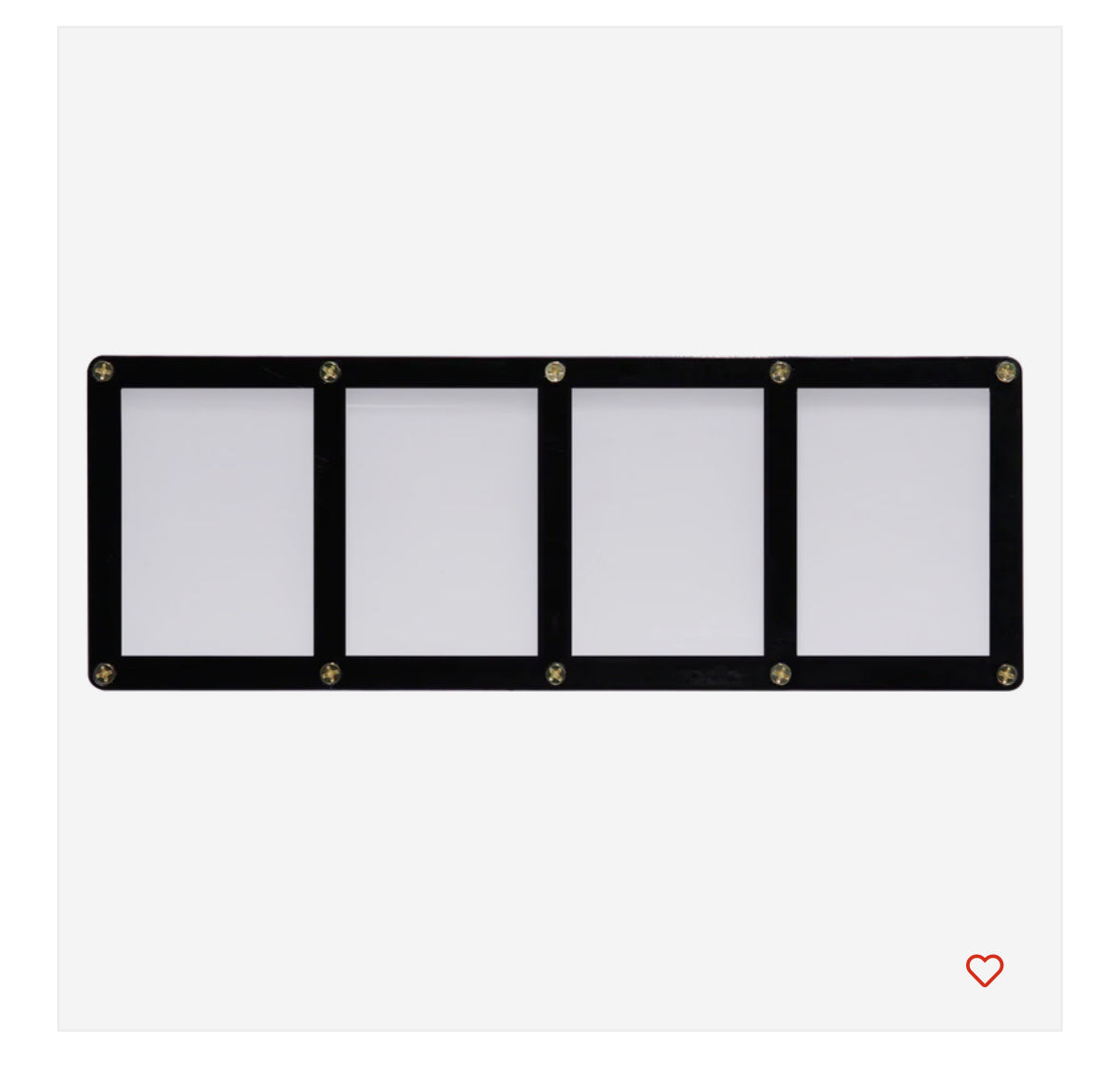 Max Protection 4-Card Black Frame Screwdown Holder