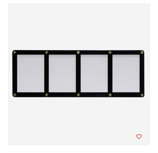 Max Protection 4-Card Black Frame Screwdown Holder