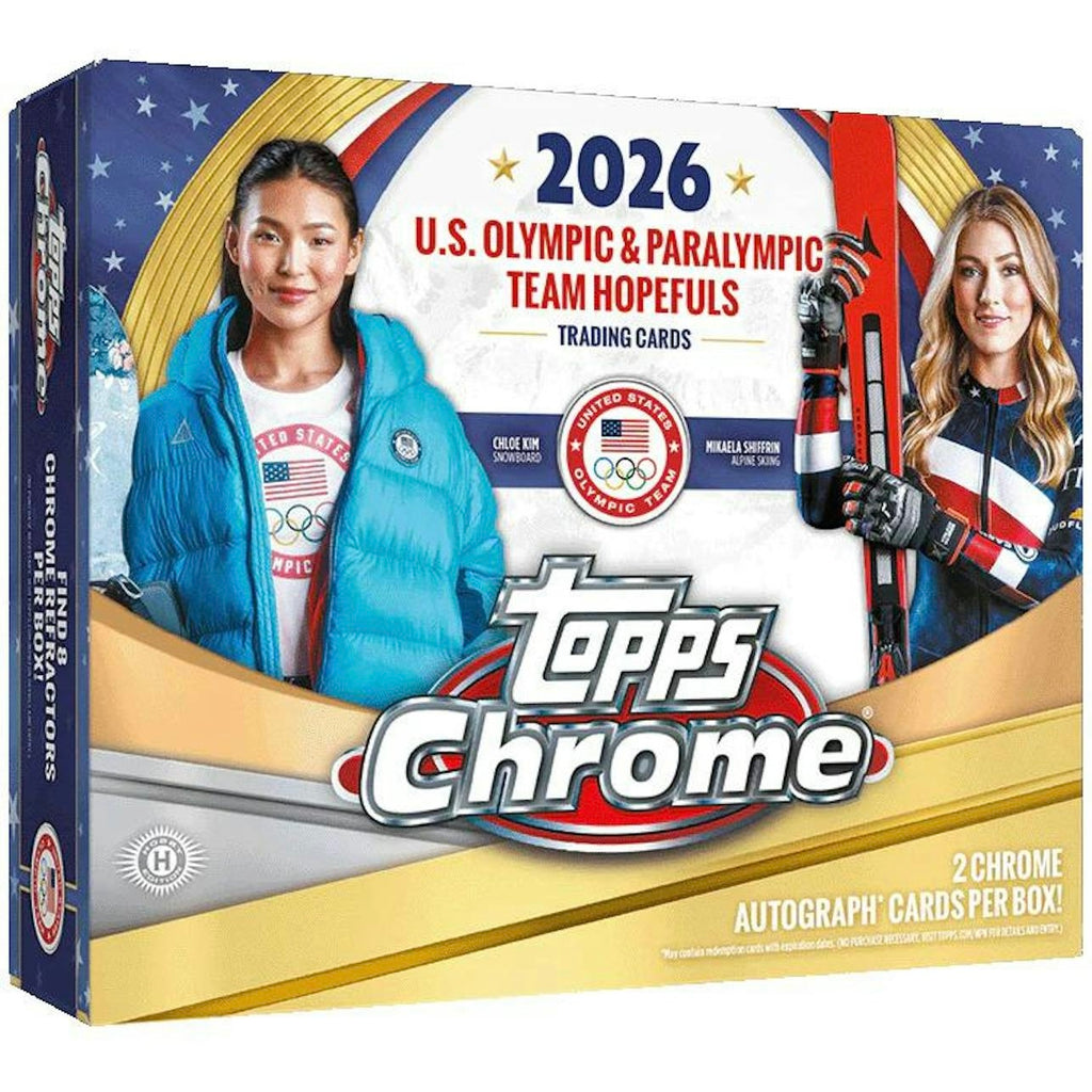 2026 Topps Chrome U.S. Olympics Hobby 12-Box Case (1/15)