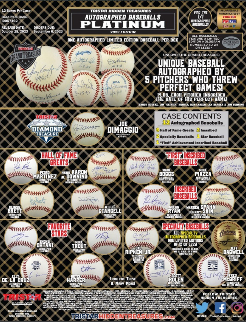 2023 TriStar Hidden Treasures Autographed Baseball Platinum Edition Box