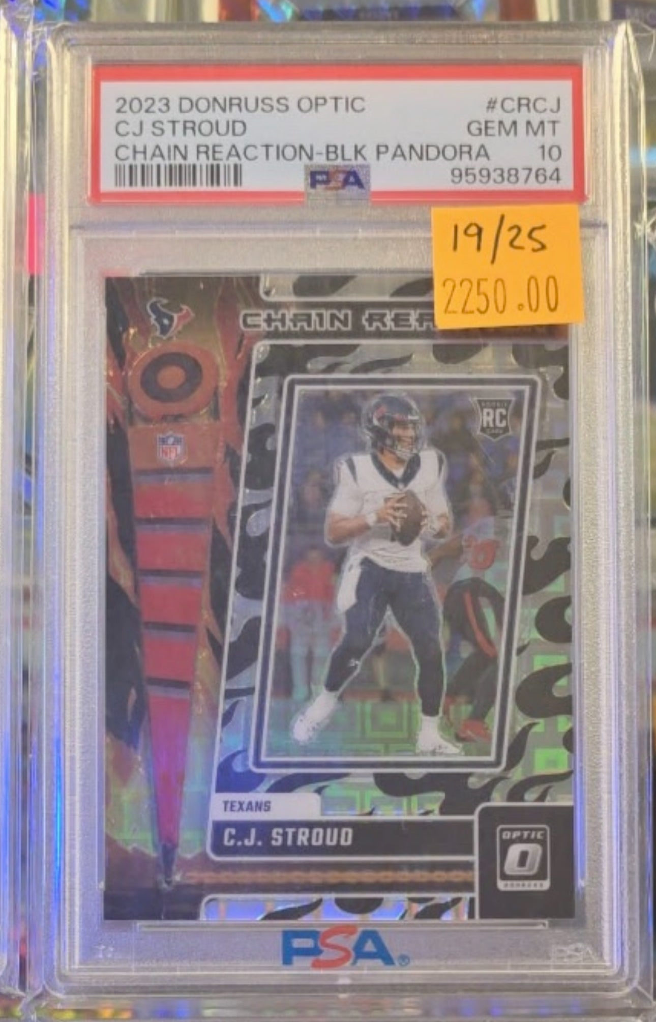 2023 Donruss Optic Chain Reaction Black Pandora CJ Stroud 19/25 #CRCJ PSA 10