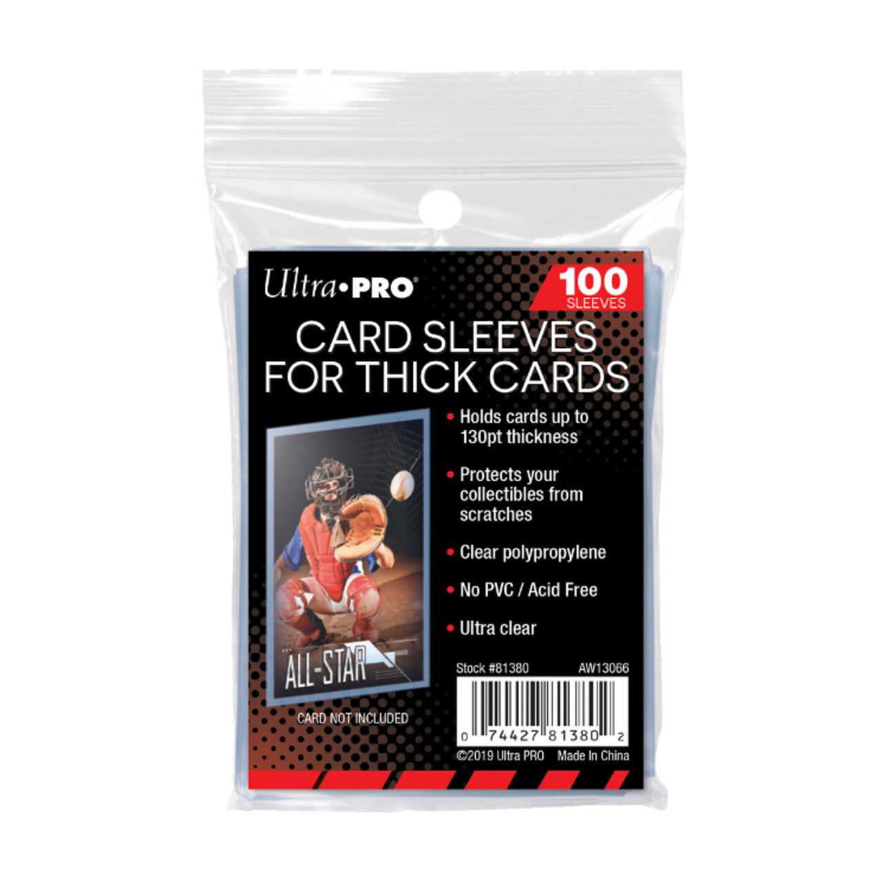 Ultra Pro Thick Card Sleeves, 100ct Pack